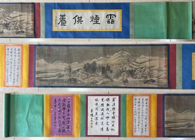 Long Scroll (mounted on silk) on Silk, by Li Tang, Song Dynasty