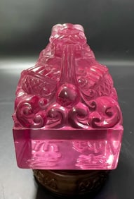 Natural-Red Ruby Decoration "Dragon Emblem"