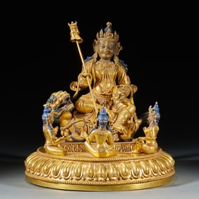 Mandala of the God of Wealth, Marked "Made in Yongle Reign of the Great Ming Dynasty"