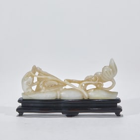 Hetian Jade Scholar's Brush Rest