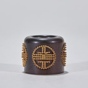 Agarwood Inlaid Archer's Thumb Ring