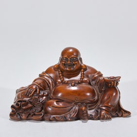 Boxwood Carving of Maitreya Buddha