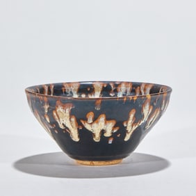 Jizhou Kiln Tea Bowl with Tortoiseshell Glaze