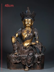 Ming Dynasty Gilt Free Guanyin Statue