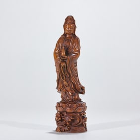Boxwood Guanyin Statue
