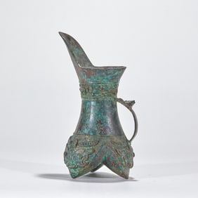 Pre-Ming Bronze Three-Foot Jue Cup