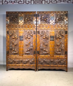 A Pair of Huanghuali Cabinets