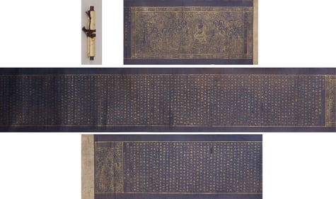 Gilded Handwritten Sutra of the Ten Wholesome Karmic Ways