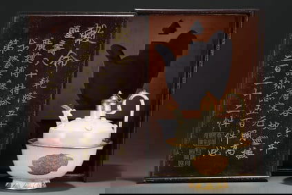 Song Dynasty Ding Kiln Gilded Wine Warmer with Carved Flower and Bird Patterns