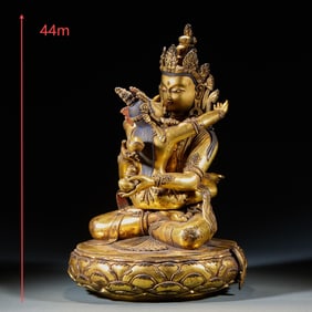 Gilt Bronze Yab-Yum Buddha Statue