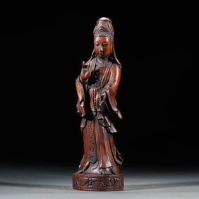 Huanghuali Wood Guanyin Statue