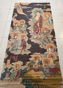 Zhang Daqian's Large Buddha Painting on Silk