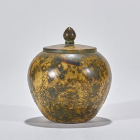 Republican Period Gilt Lacquered Bronze Small Jar