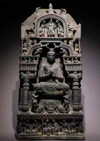 Gandhara Schist Carving  Buddha Preaching the Dharma