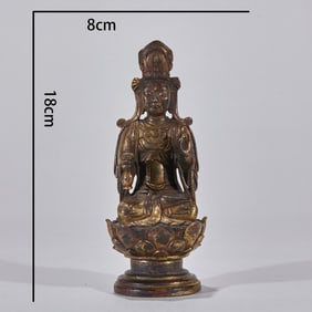 Gilt Bronze Manjushri Bodhisattva Statue
