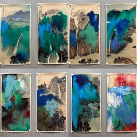 20 Splashed Color Landscape Paintings by Zhang Daqian