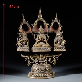 Alloy Bronze Statues of the Three Protectors of the Snowy Land (Tibetan Buddhism)