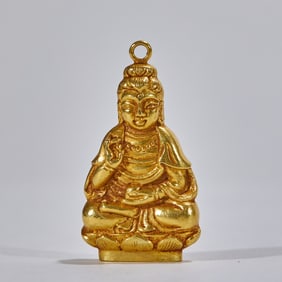 Pure Gold Sakyamuni Buddha Statue
