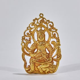 Pure Gold Vaishravana (God of Wealth) Statue