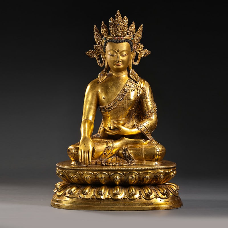 Tibetan Buddhist Gilt Bronze Buddha Statue (1 of 14)