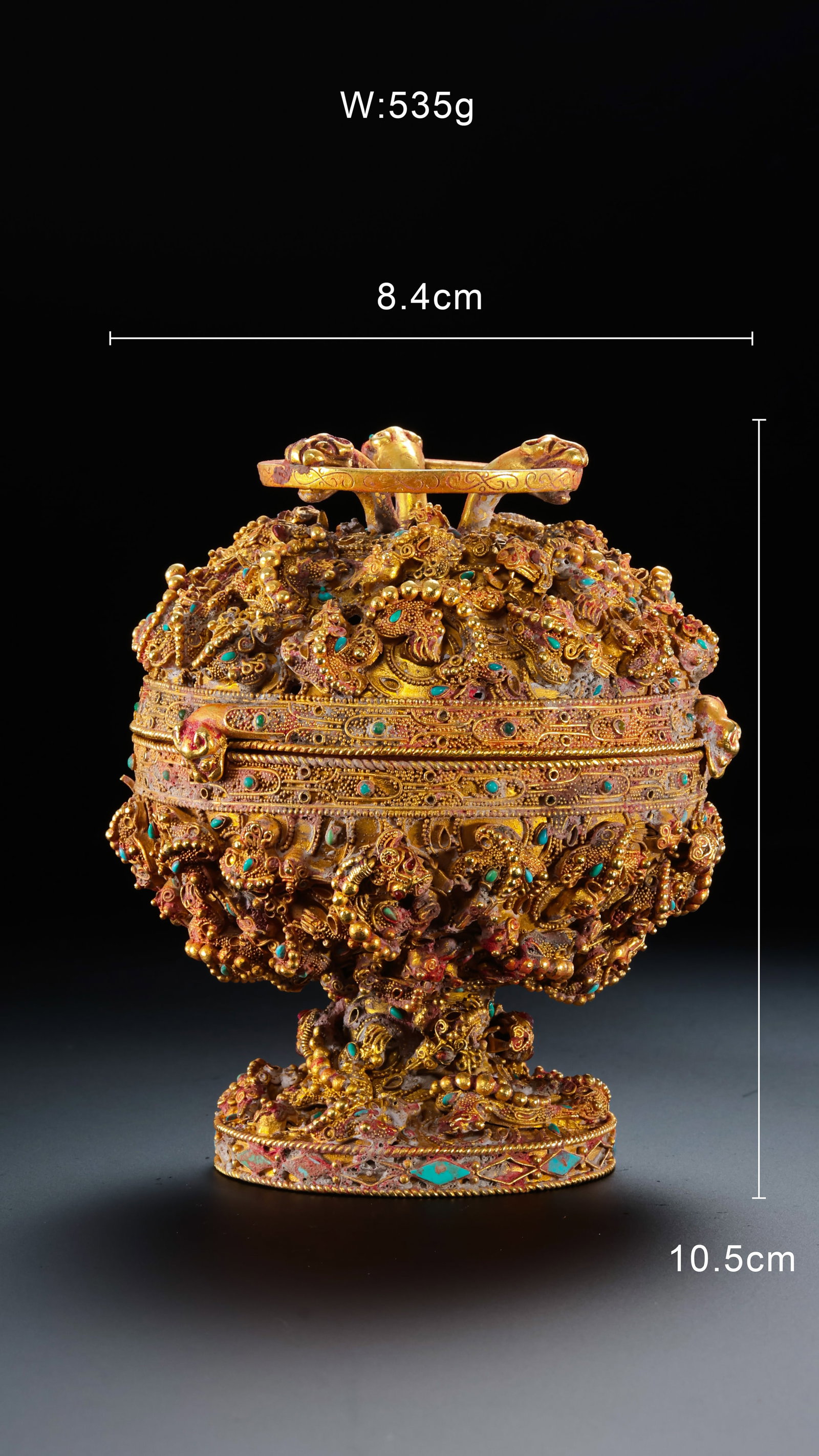 Gilt Silver Incense Burner with Granulation (1 of 20)