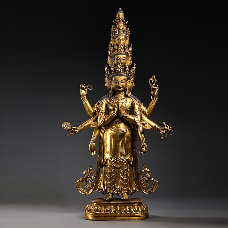 Tibetan Buddhist Gilt Bronze Buddha Statue (1 of 12)