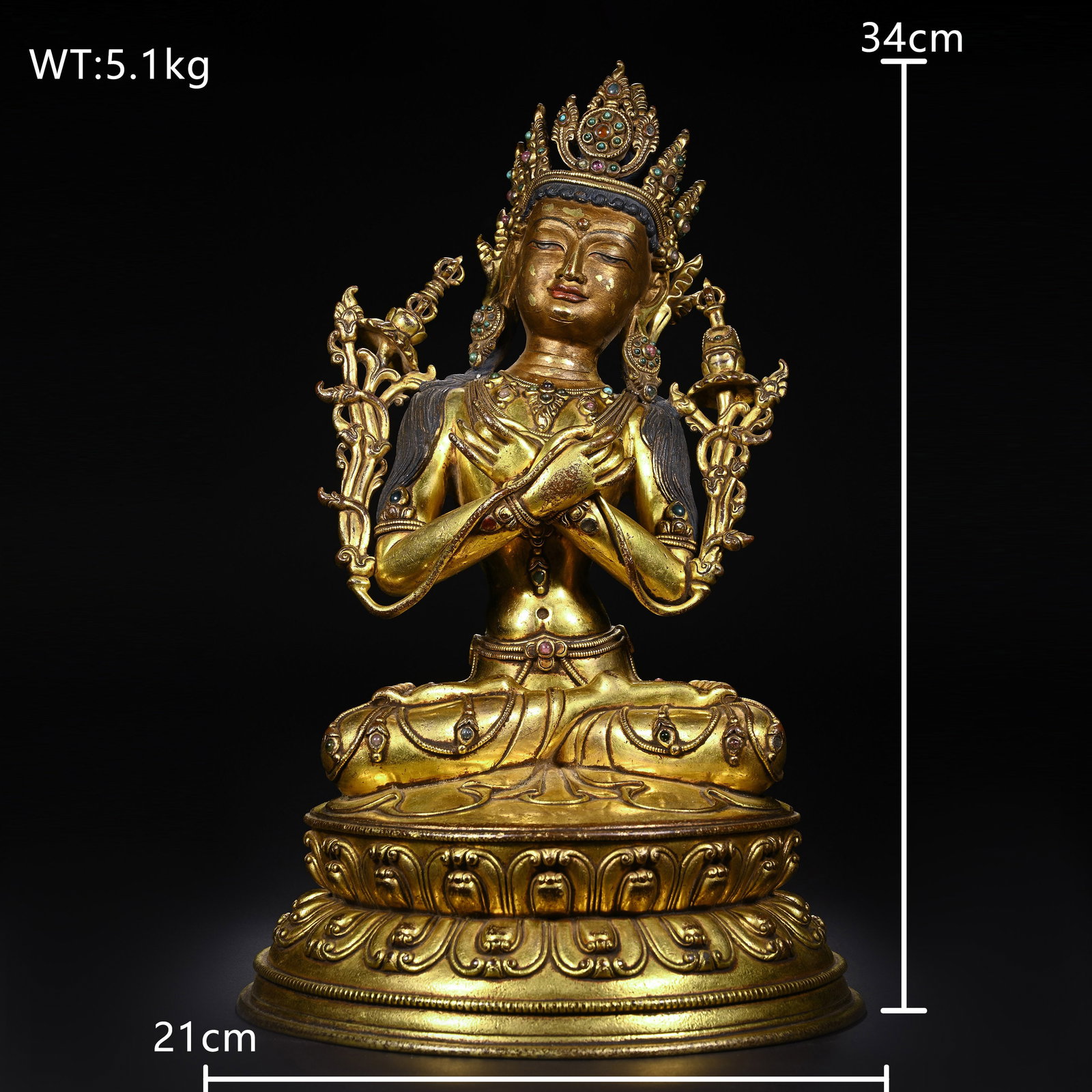 Gilt Bronze Buddha Statue (1 of 17)
