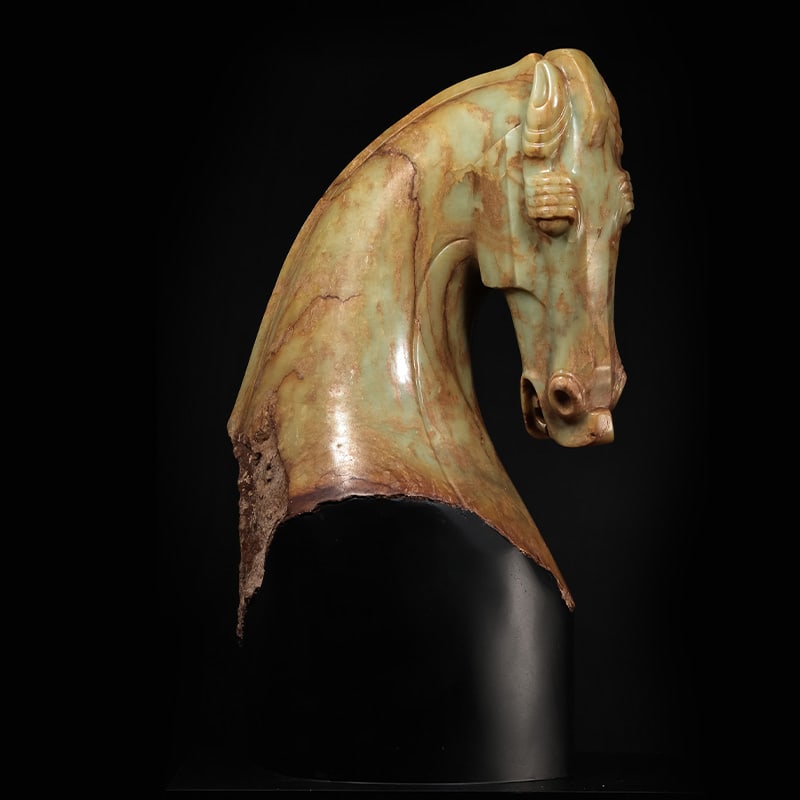 Pre-Ming Dynasty Hetian Jade Horse Head Ornament (1 of 12)