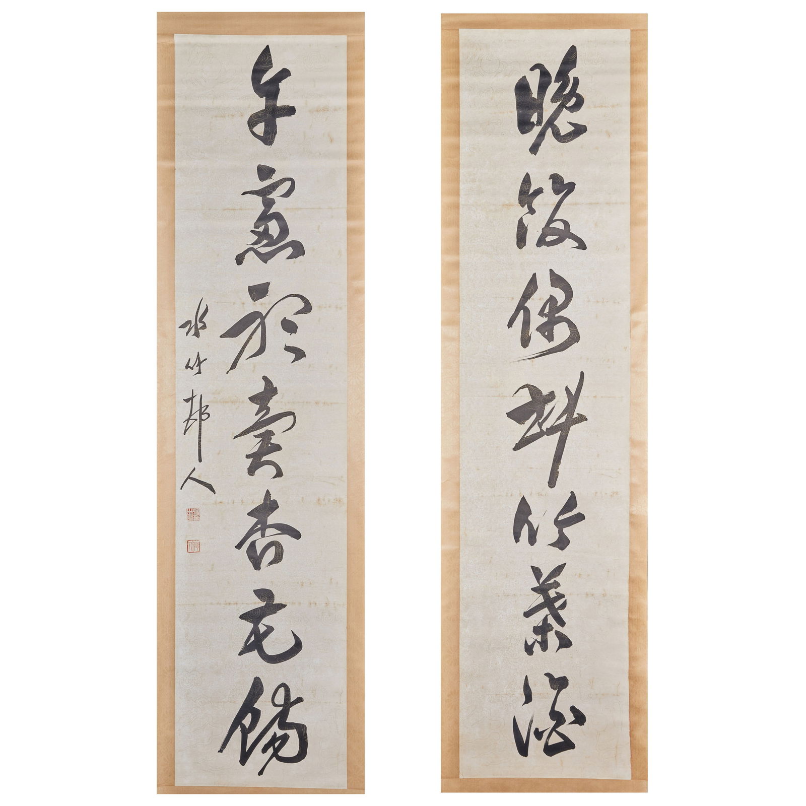 Ancient Chinese Calligraphy Couplet (1 of 13)