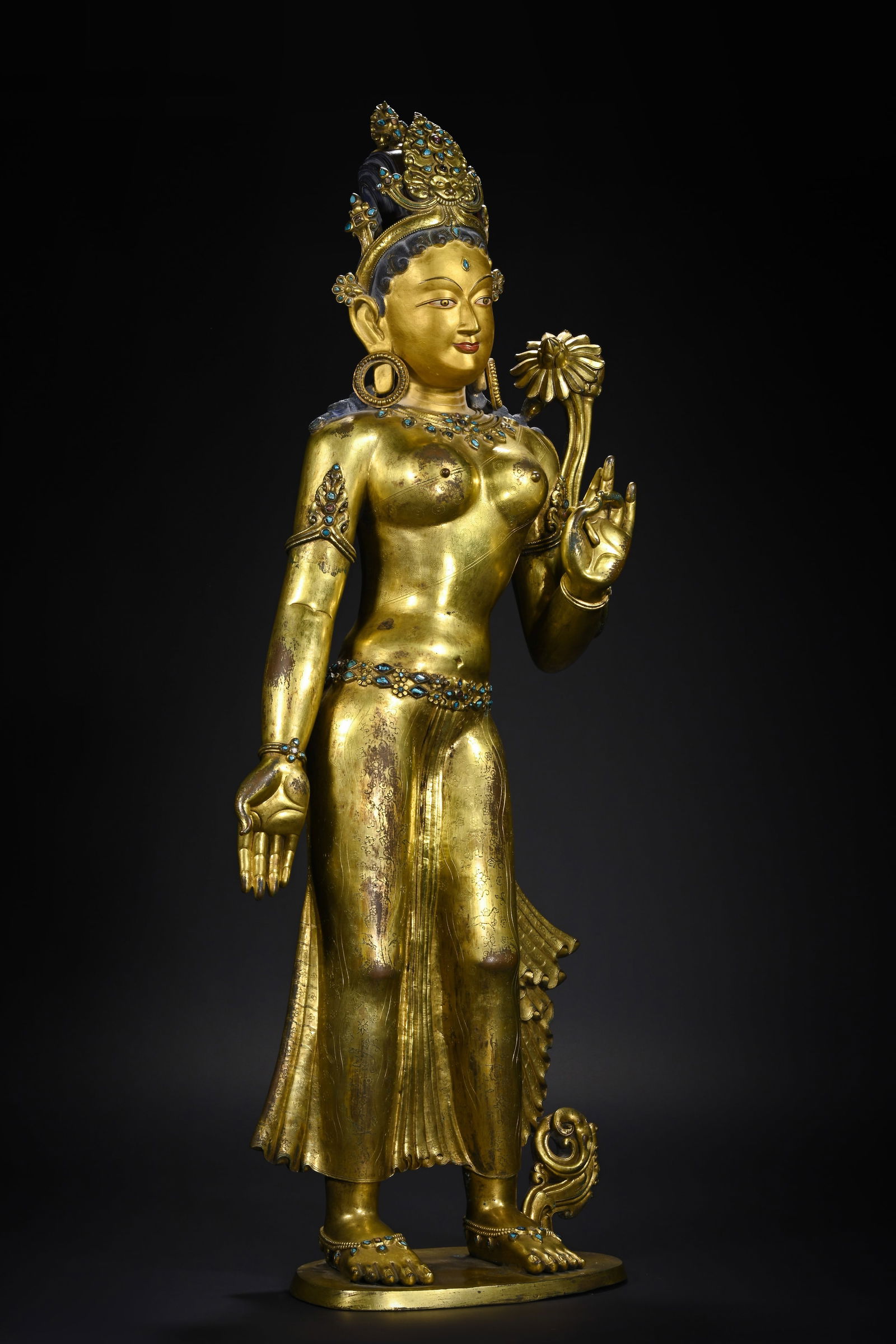 Gilt Bronze Buddha Statue - 12