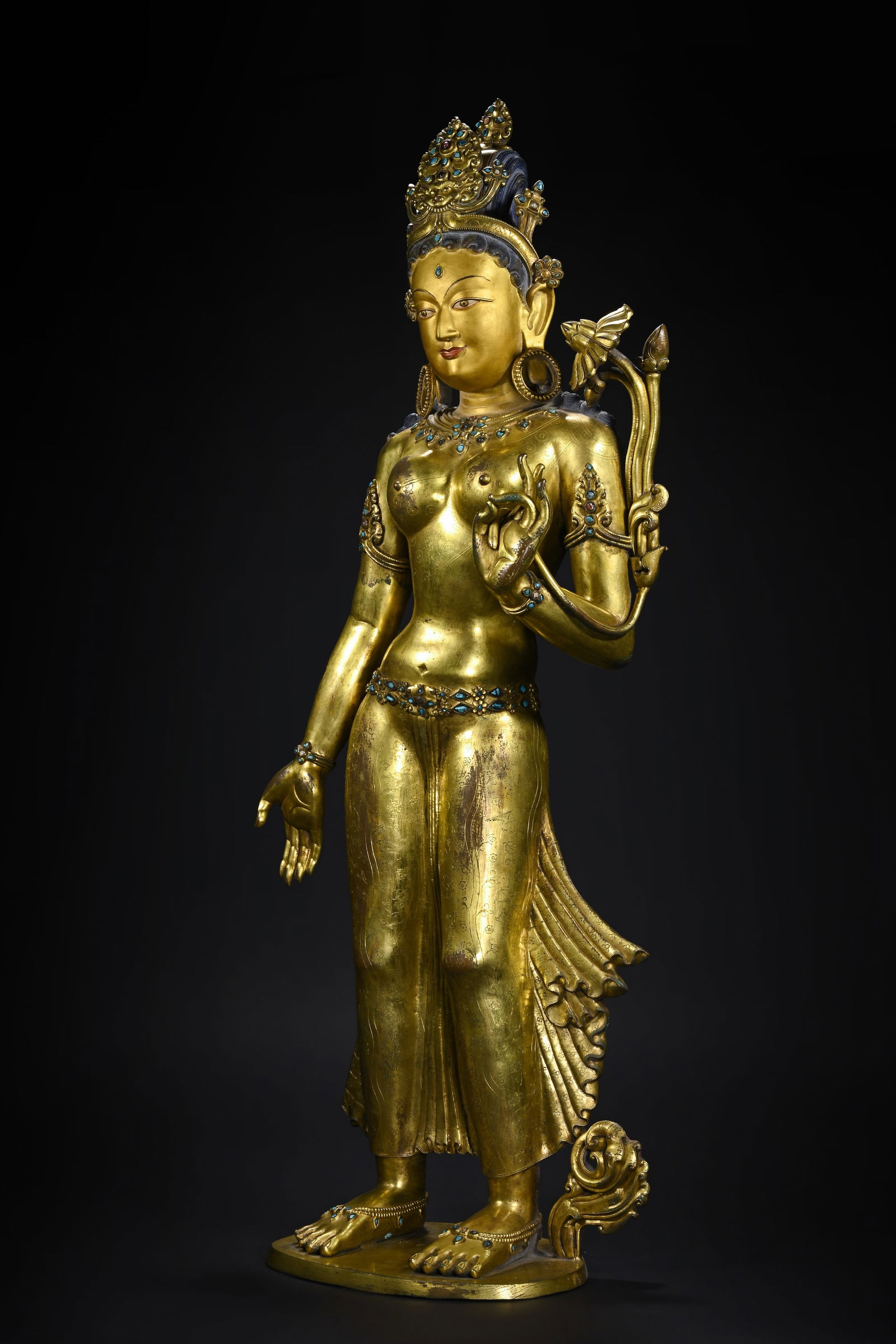 Gilt Bronze Buddha Statue - 8