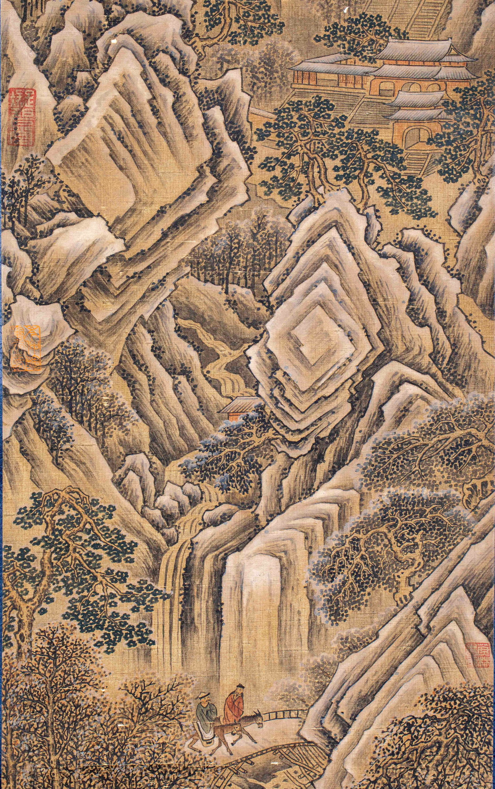 Wang Ximeng Landscape Four-Panel Screen - 6