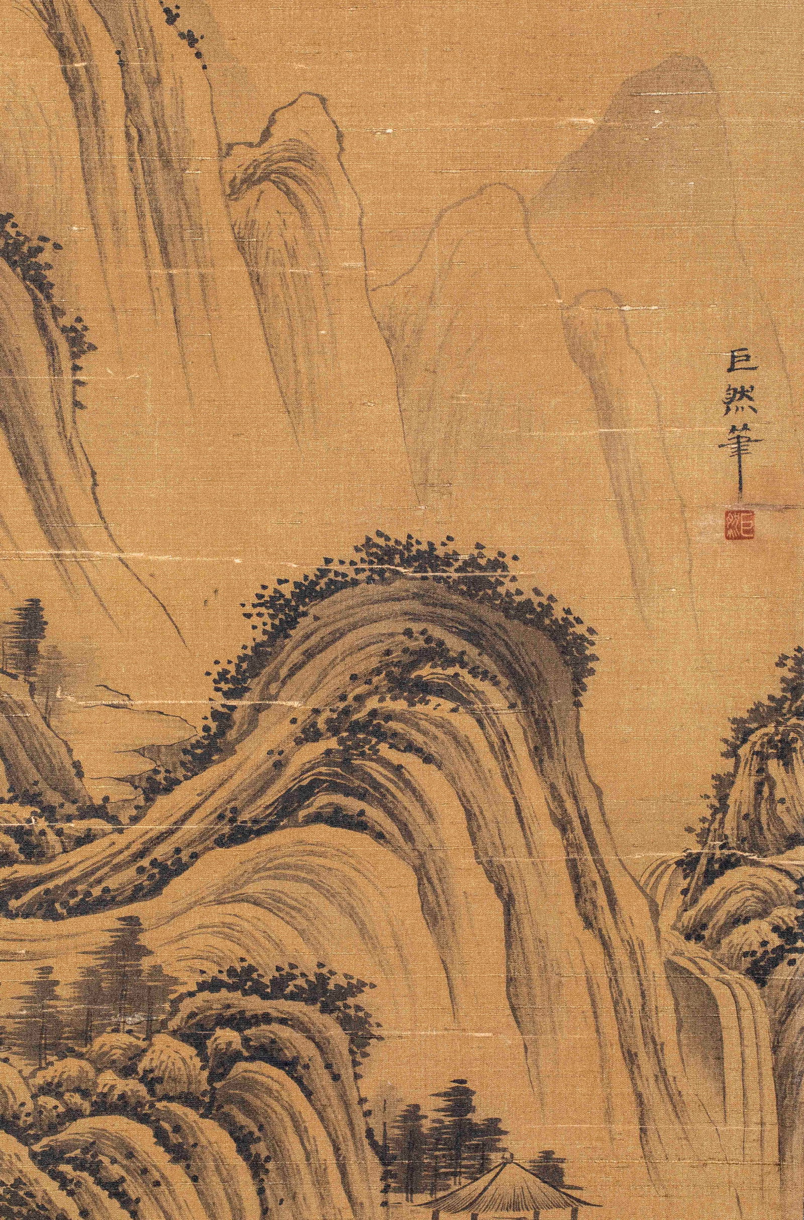 Ju Ran Landscape Hanging Scroll - 6