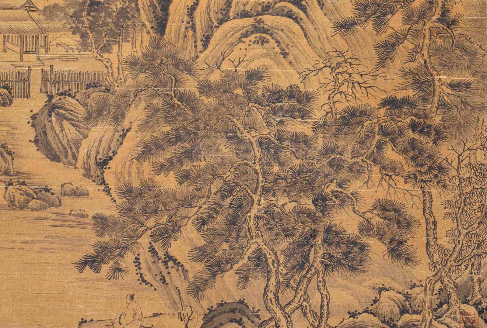 Ju Ran Landscape Hanging Scroll - 9