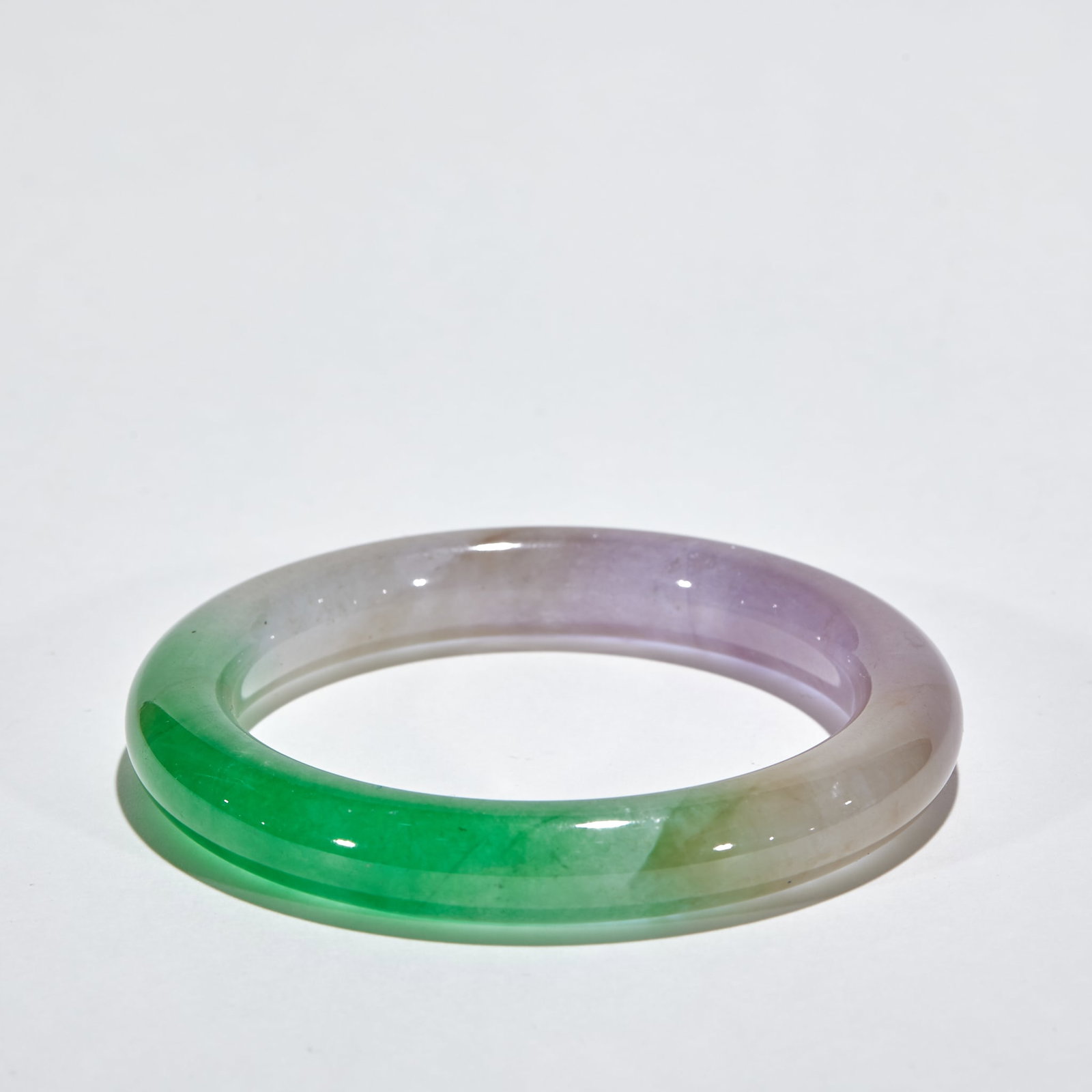 Three-Color Jadeite Bangle - 6