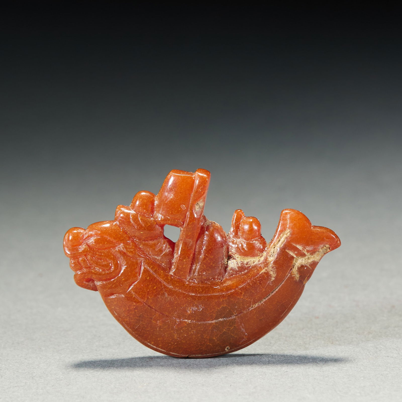 Amber Figural Dragon Boat - 5