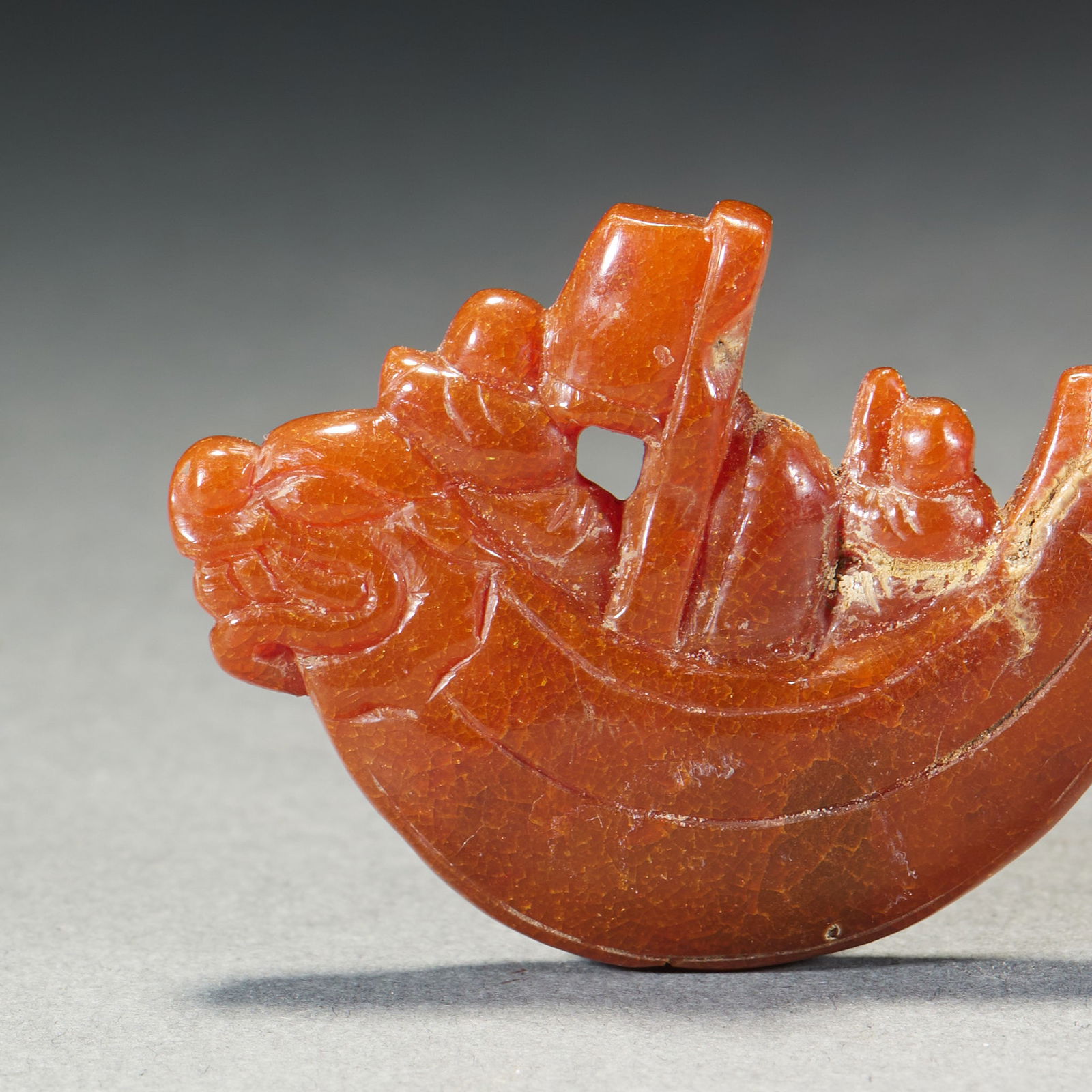 Amber Figural Dragon Boat - 6