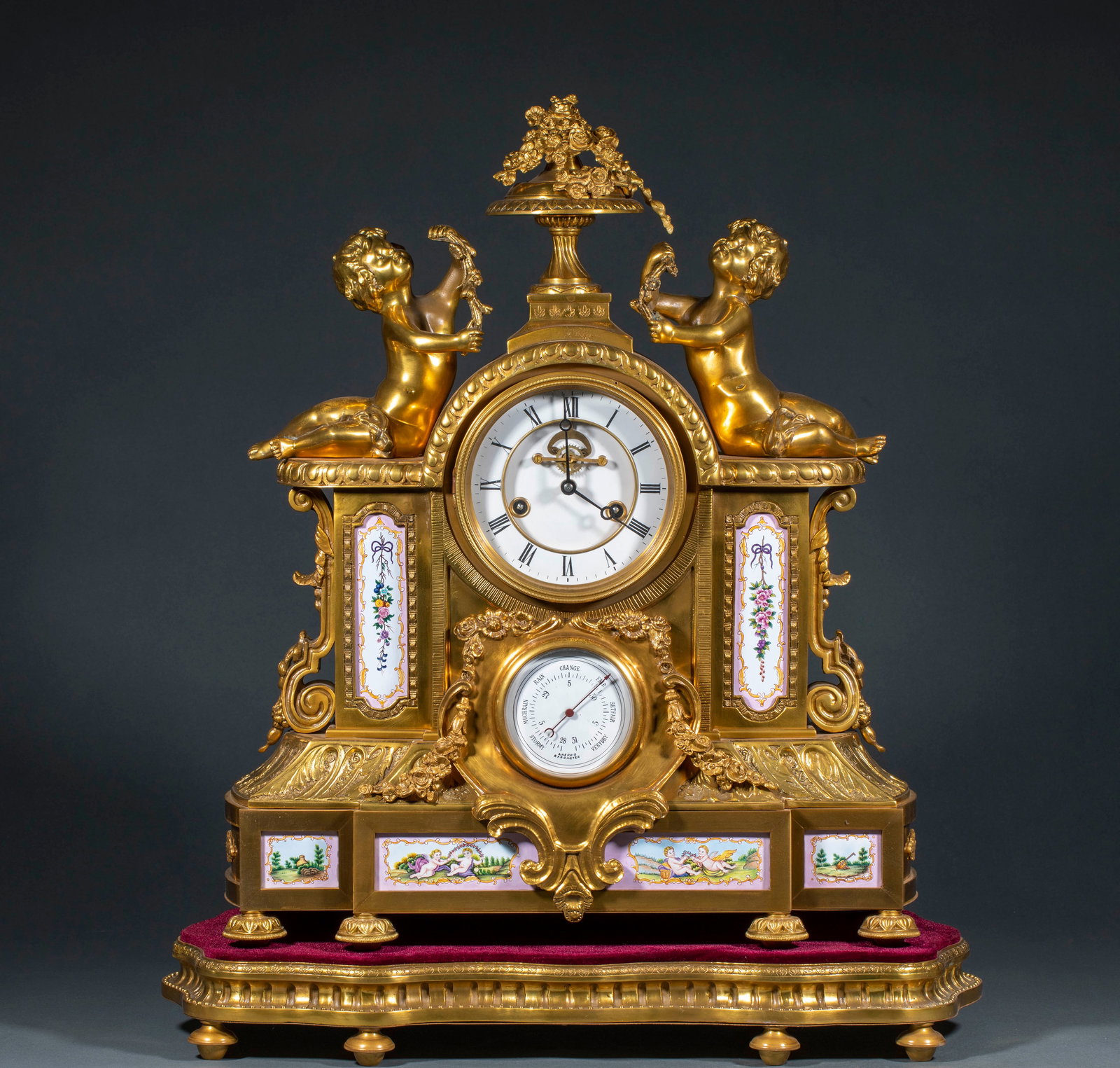 Western Gilt Angel Mantel Clock (MADE IN FRANCE 1865) (1 of 12)