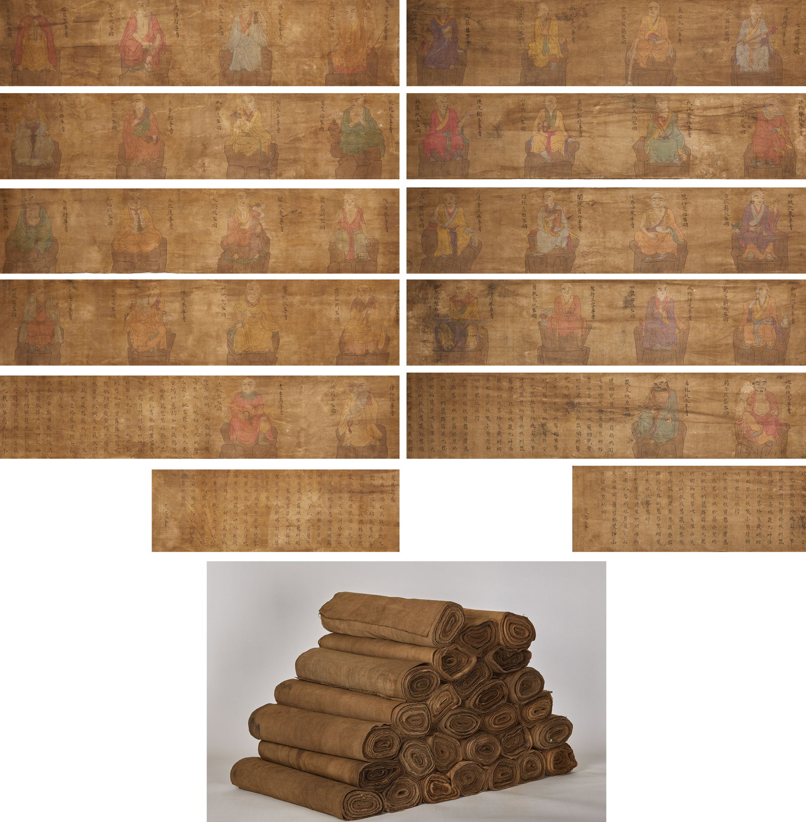 Linen Painting of 504 Arhats (1 of 20)