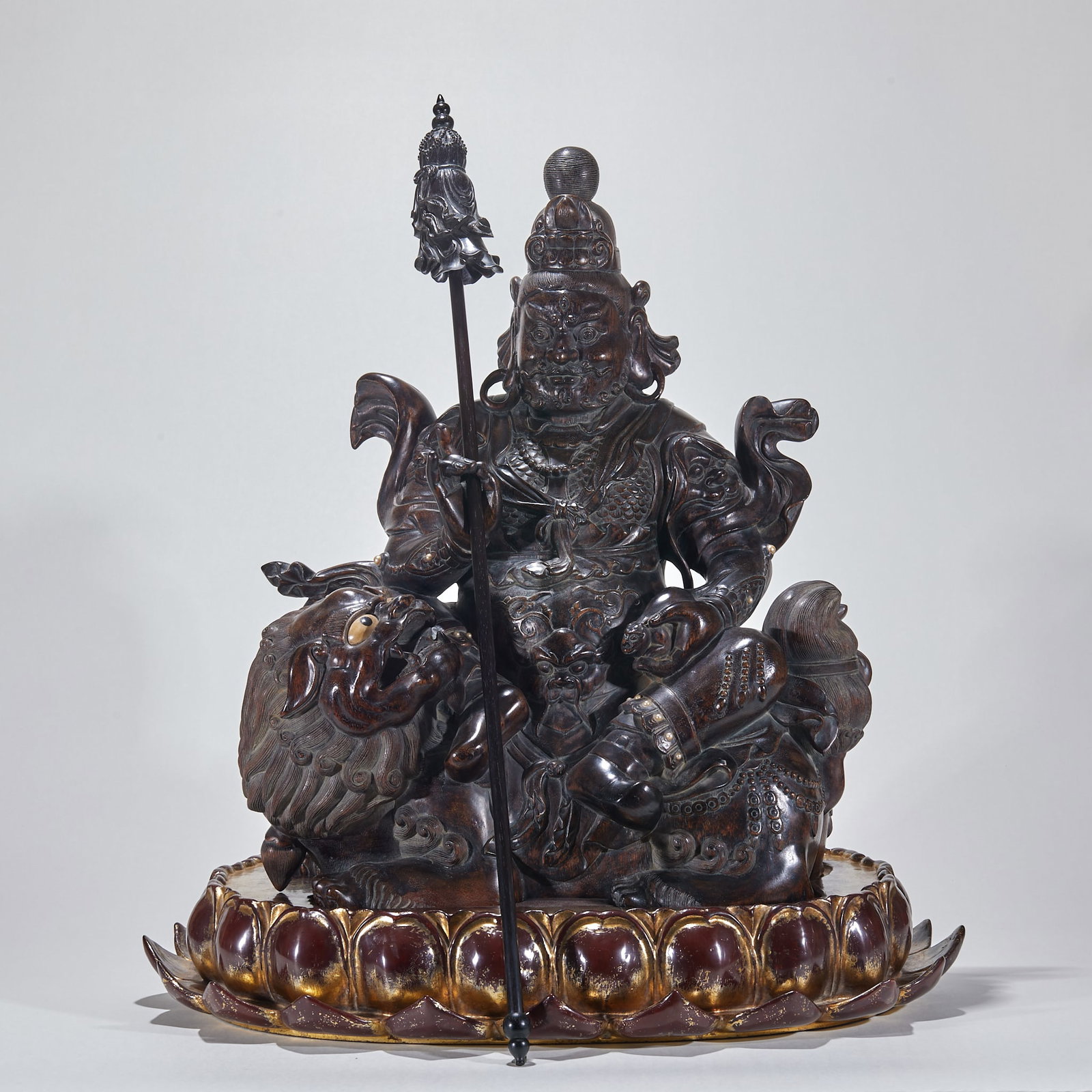 Qing Dynasty Agarwood Vaishravana (God of Wealth) (1 of 14)
