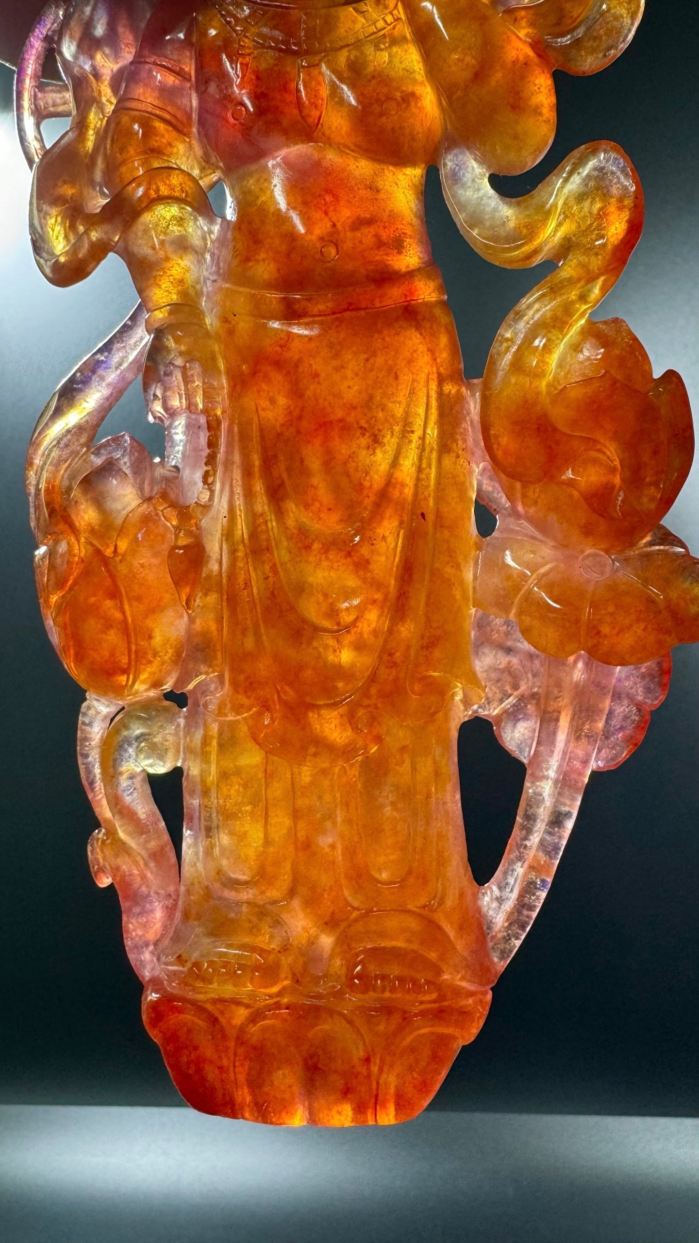 High Ice Solid Yellow Jadeite [Ruyi Guanyin] - 5