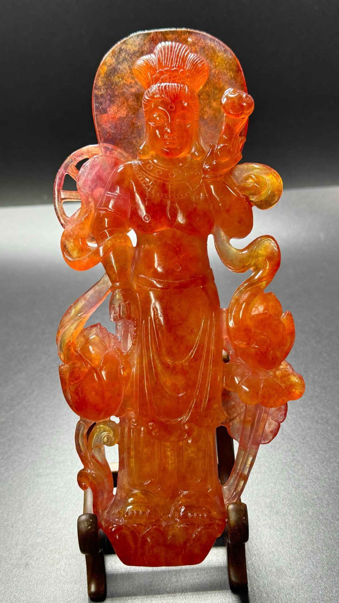 High Ice Solid Yellow Jadeite [Ruyi Guanyin] - 6