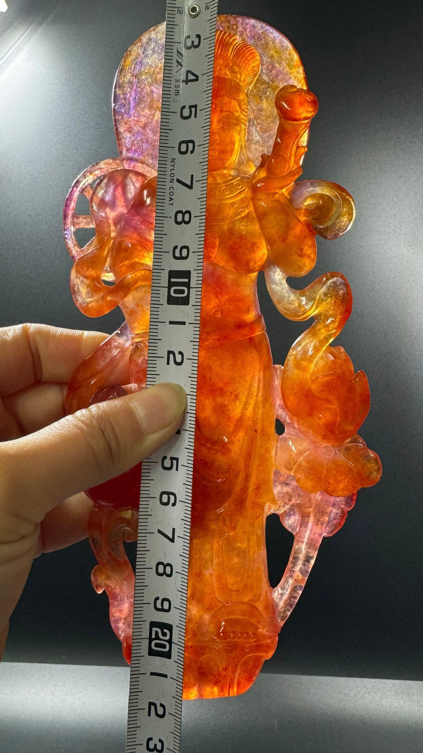 High Ice Solid Yellow Jadeite [Ruyi Guanyin] - 8