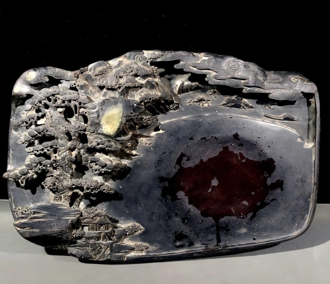 He Qi Mark Openwork Duan Inkstone with Landscape Beauty (1 of 9)
