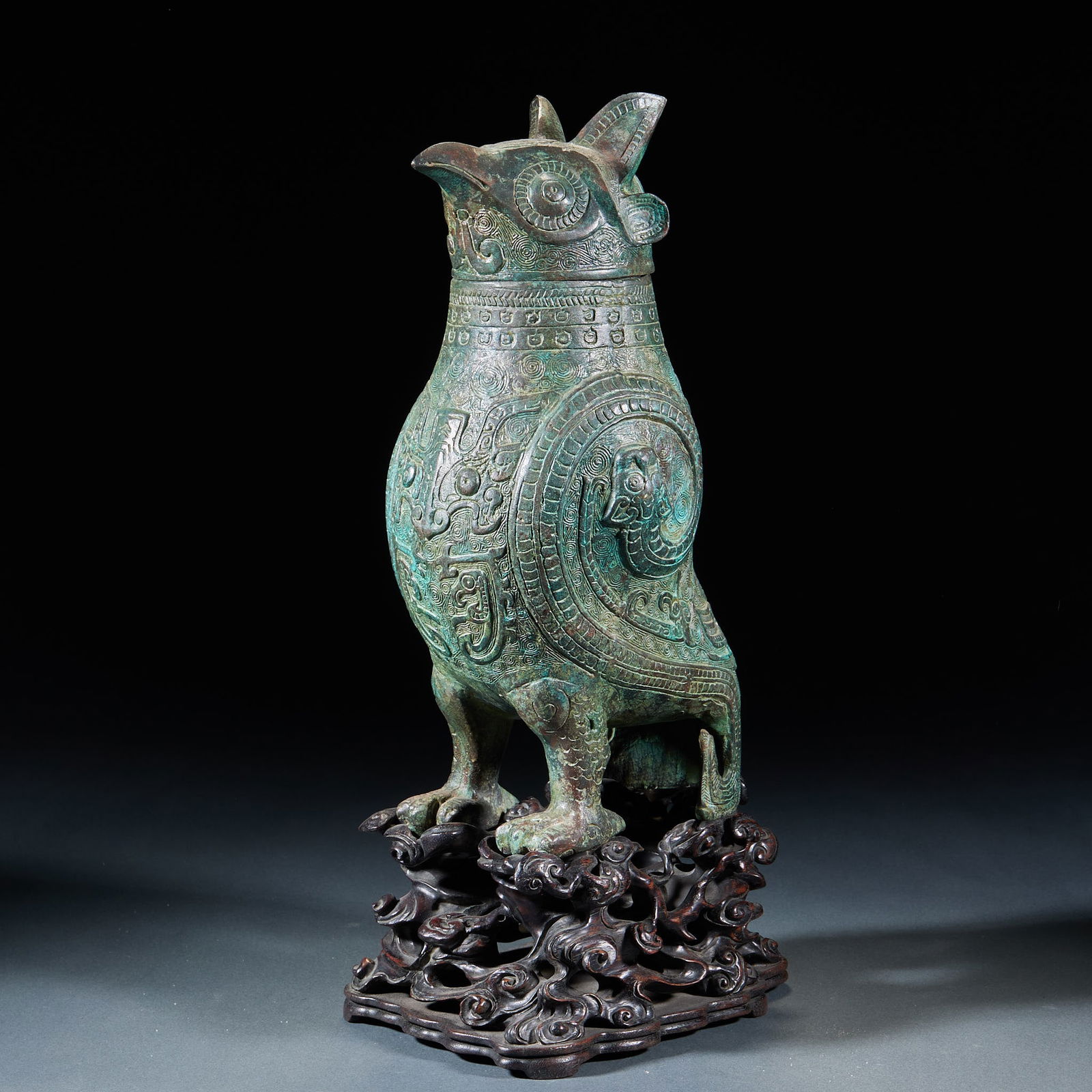 Pre-Ming Bronze Owl Zun (1 of 15)