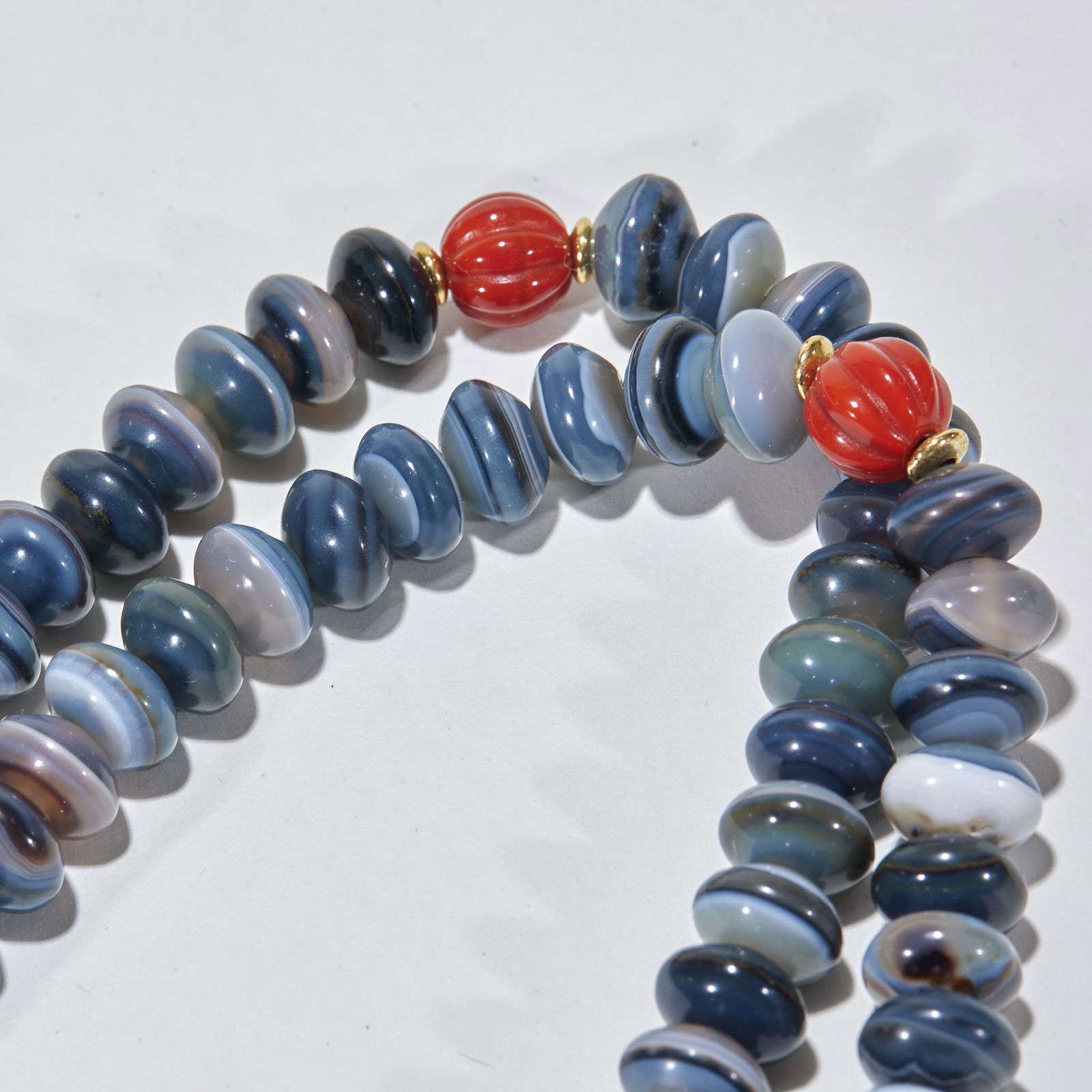 String Agate Abacus Bead Necklace - 2