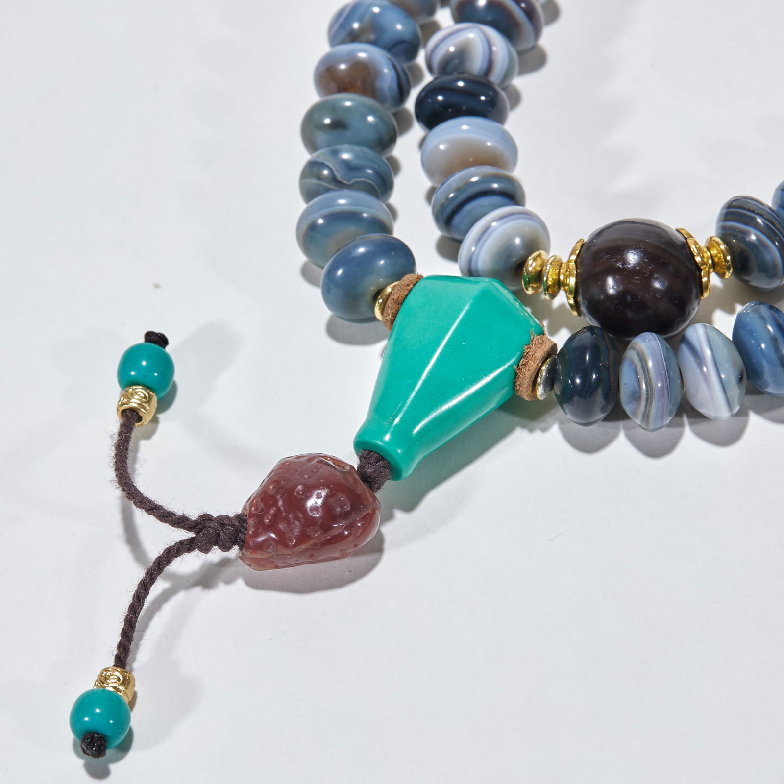 String Agate Abacus Bead Necklace - 4