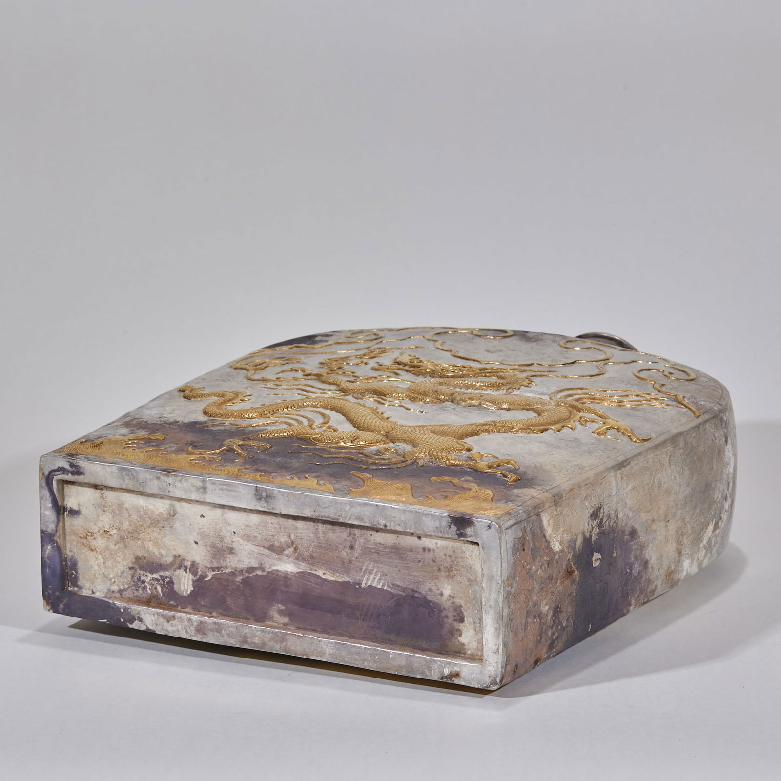 Solid Gilt Silver Vase with Dragon Pattern - 12