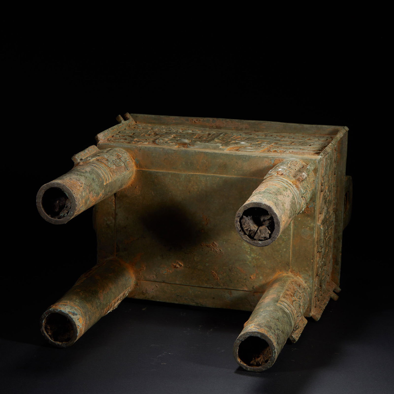 Pre-Ming Bronze Square Tripod - 7