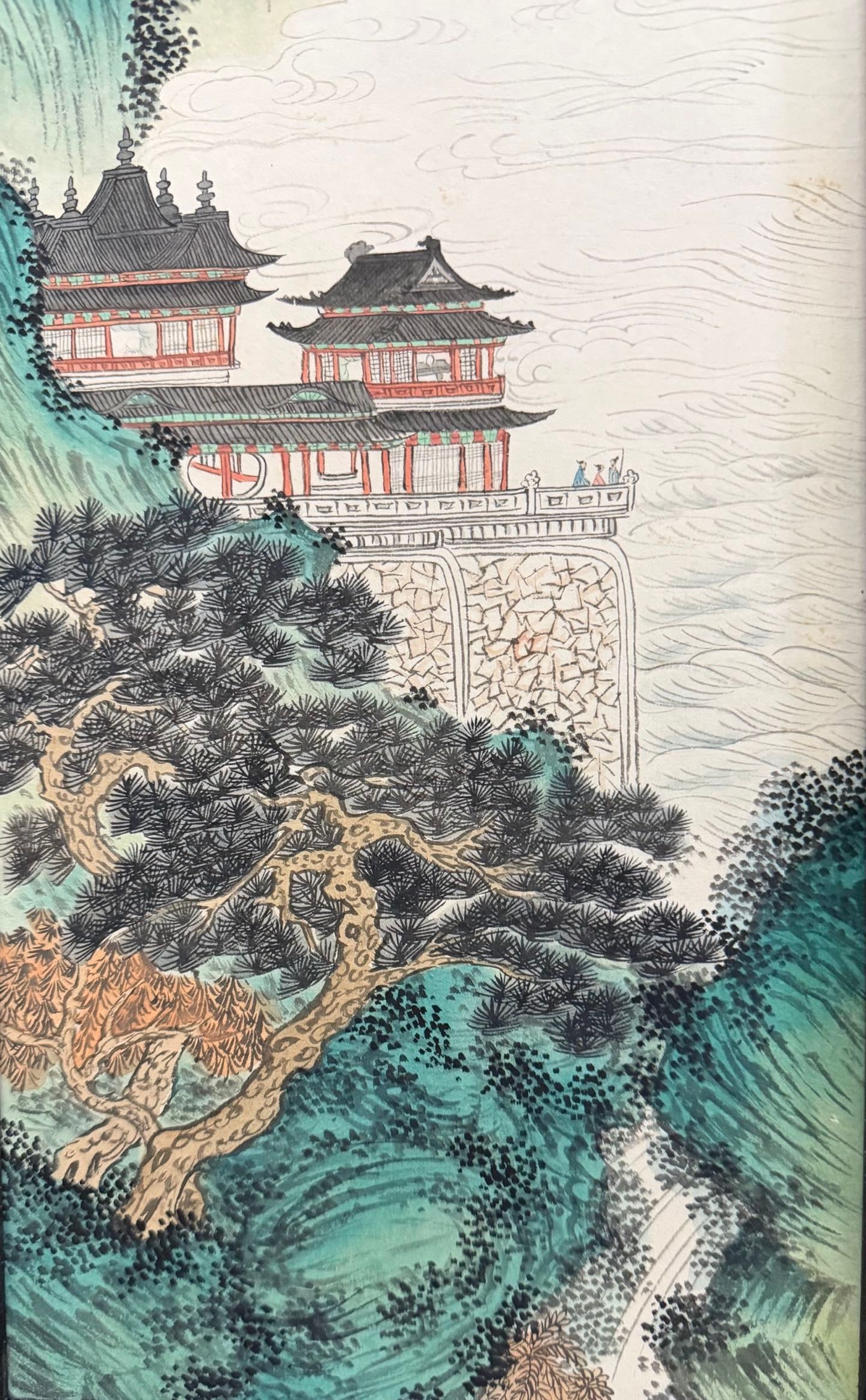 Four-Panel Landscape Screen by Pu Ru - 10